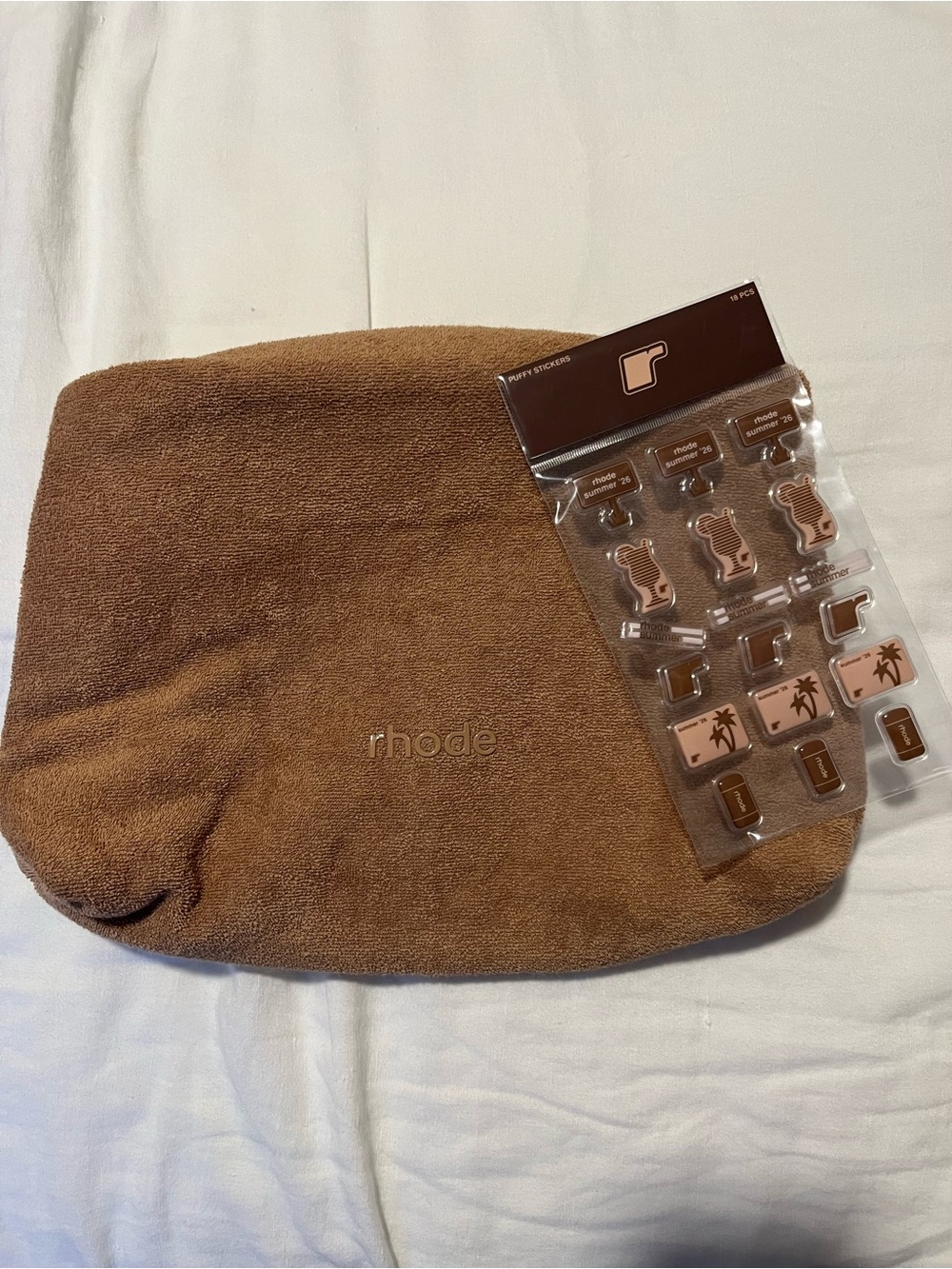 RHODE Summer Terry Bag  & Puffy Stickers